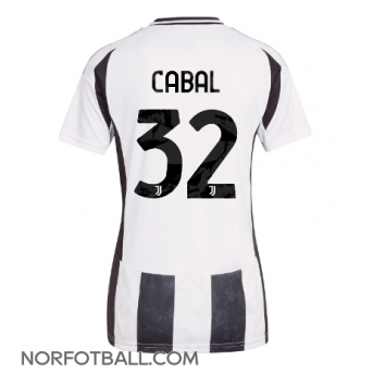 Billige Fotballdrakt Juventus Juan Cabal #32 Replika Hjemmedrakt Dame 2024-25 Kortermet
